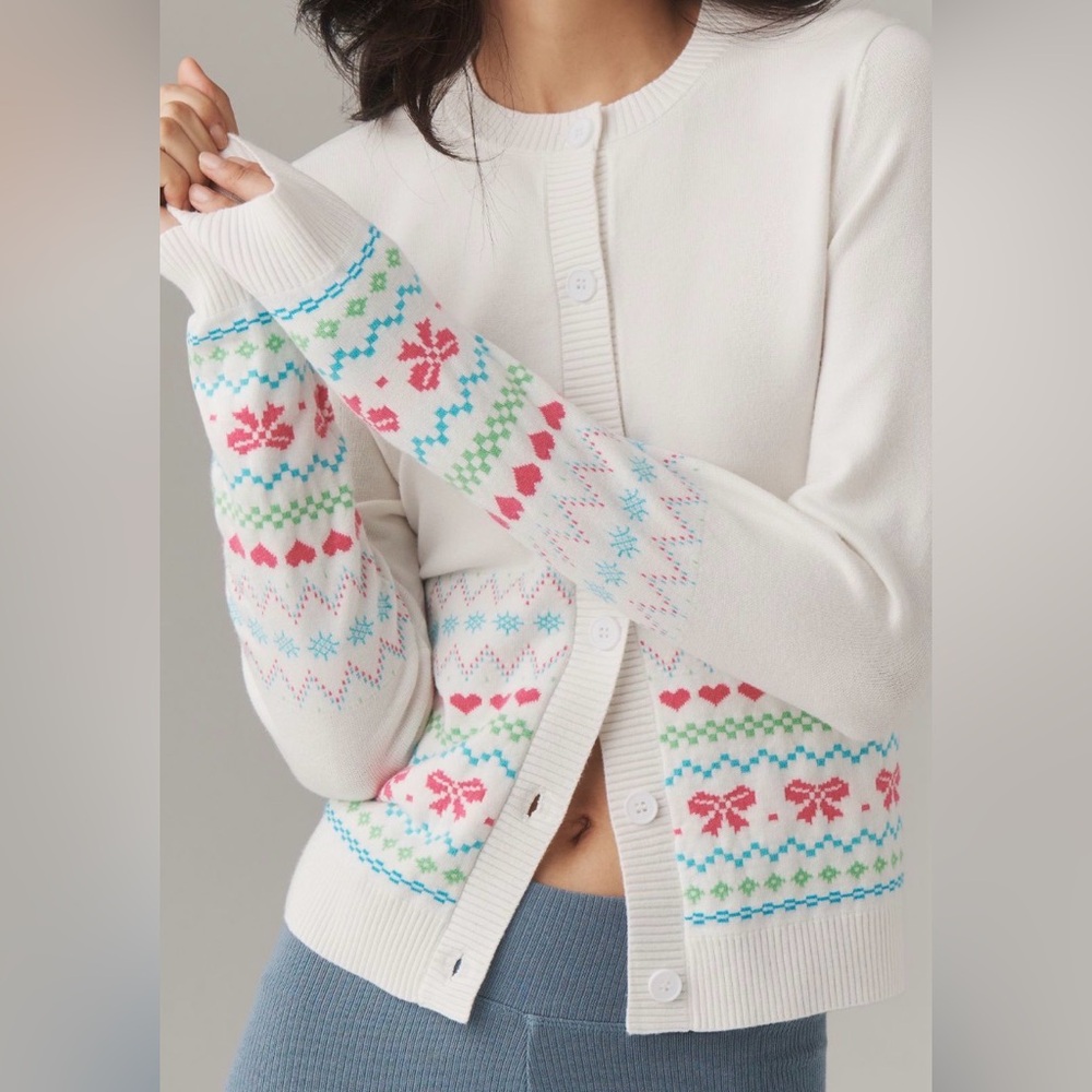 Beach Riot Ally Bow Cardigan Sweater Size Medium NWT - Picture 3 of 6